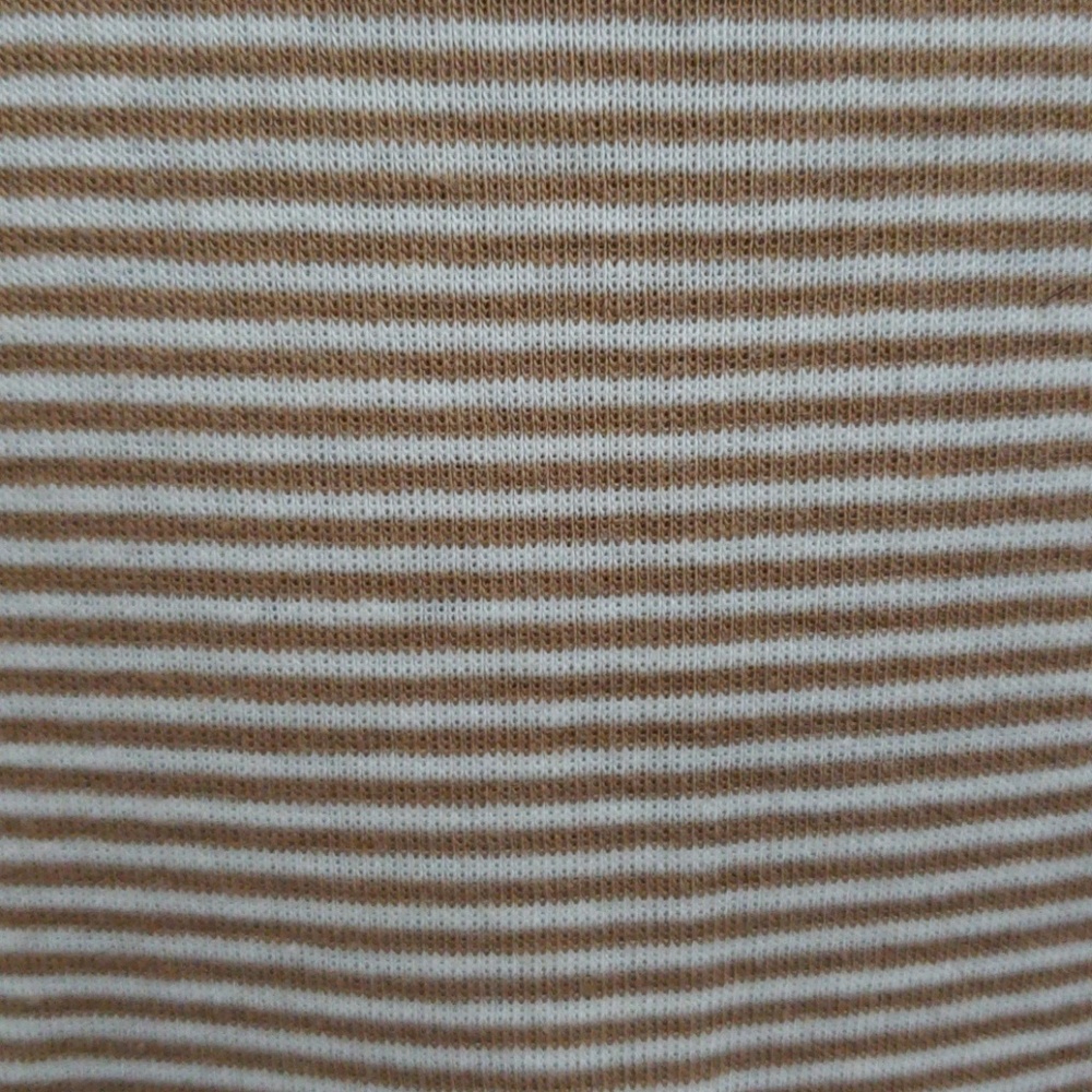 Like New Tan & White Striped Scoop Neck Tee - Picture 5 of 5